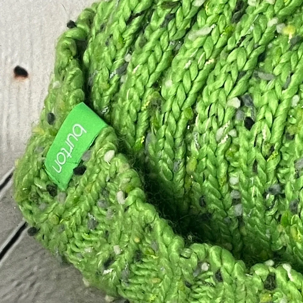 Final Price Burton Lime Green Knit Pom-Pom Hat